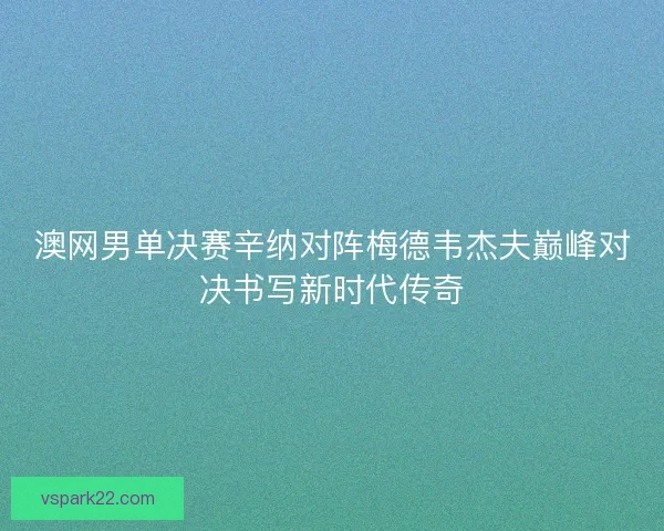 澳网男单决赛辛纳对阵梅德韦杰夫巅峰对决书写新时代传奇